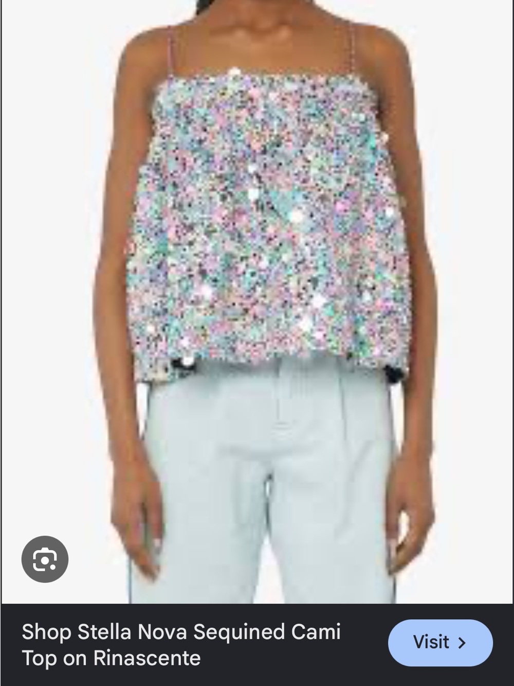 Stella Nova Sequined Cami Top in Multi